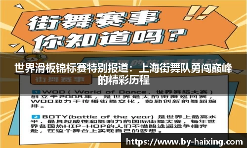 世界滑板锦标赛特别报道:上海街舞队勇闯巅峰的精彩历程